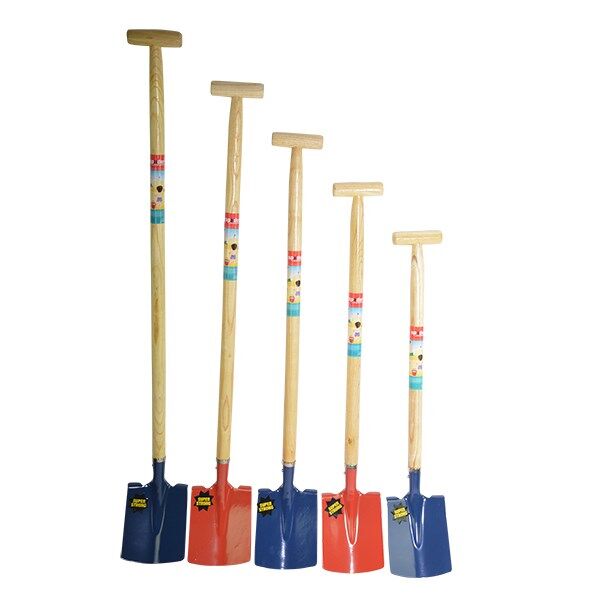 Schop 80 cm metaal blauw-rood