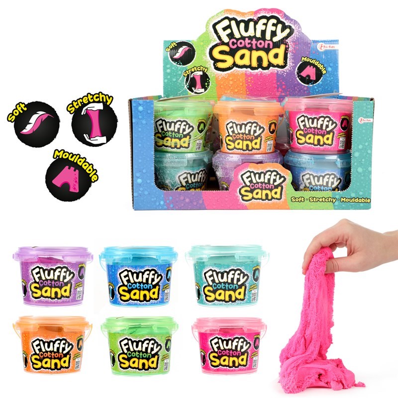 Rekbaar Zand Fluffy Cotton- 300Gr 6Ass (12Db)