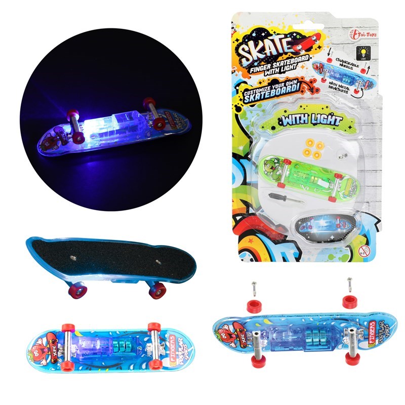 Vingerskateboard Mt Licht+Xtra Wielen 3Ass