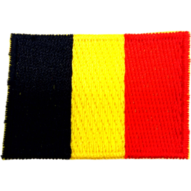 Embr. Badge Belgium Flag 50X35Mm