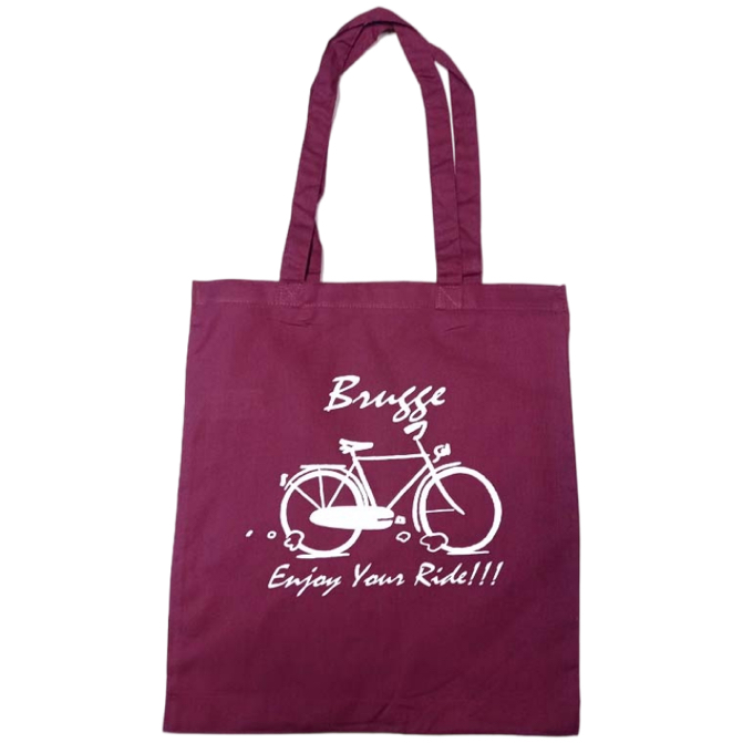 Cotton Bag Brugge Ride Burgundy