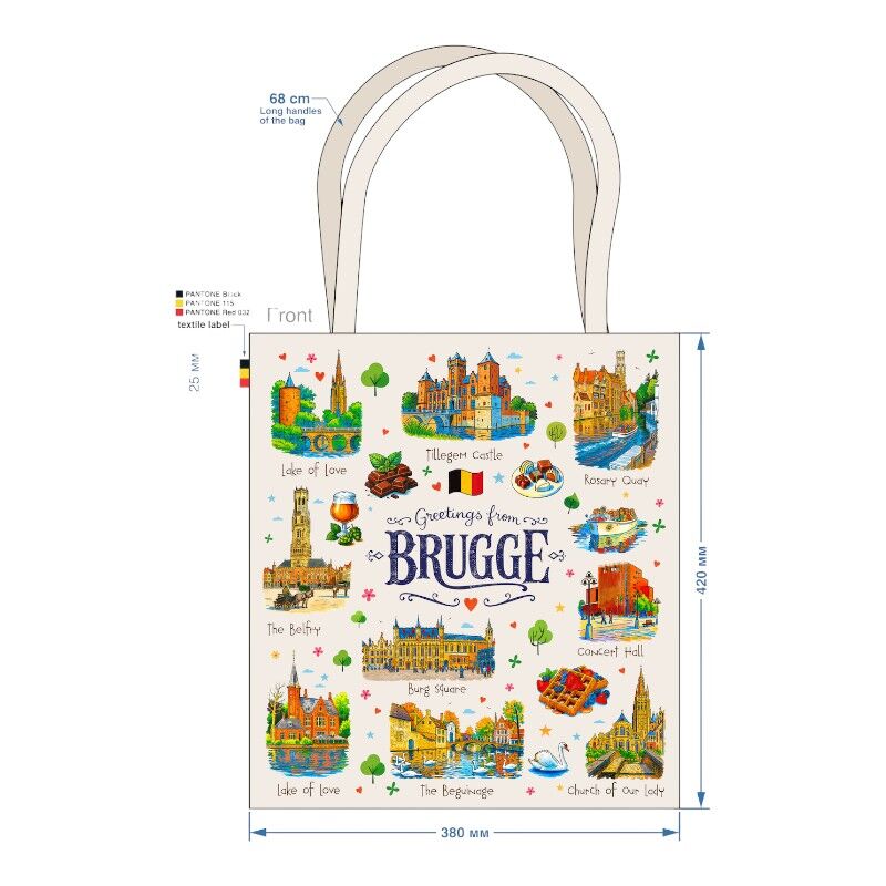 Draagtas naturel Brugge stijl 2