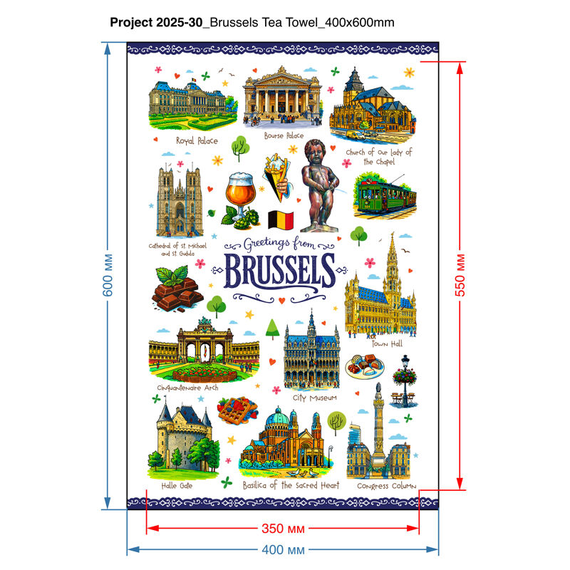 T-towel Brussel stijl 2