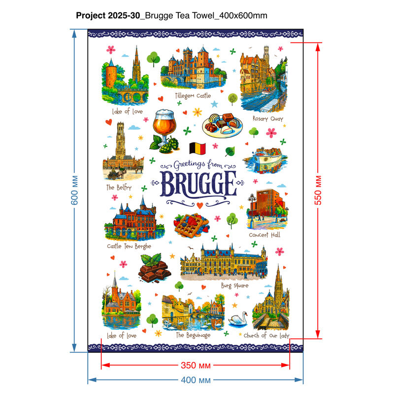 T-towel Brugge stijl 2