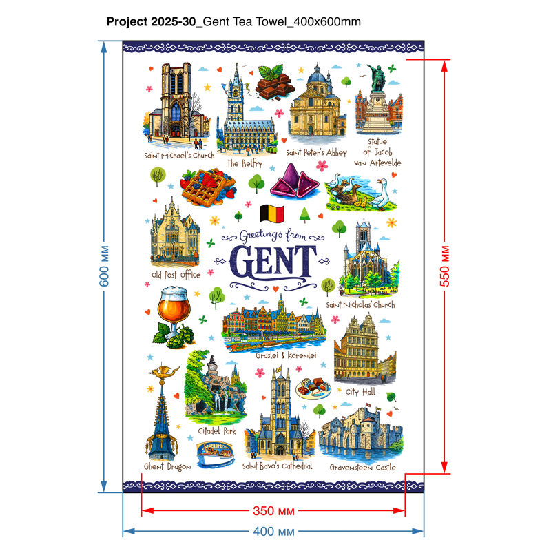 T-towel Gent stijl 2
