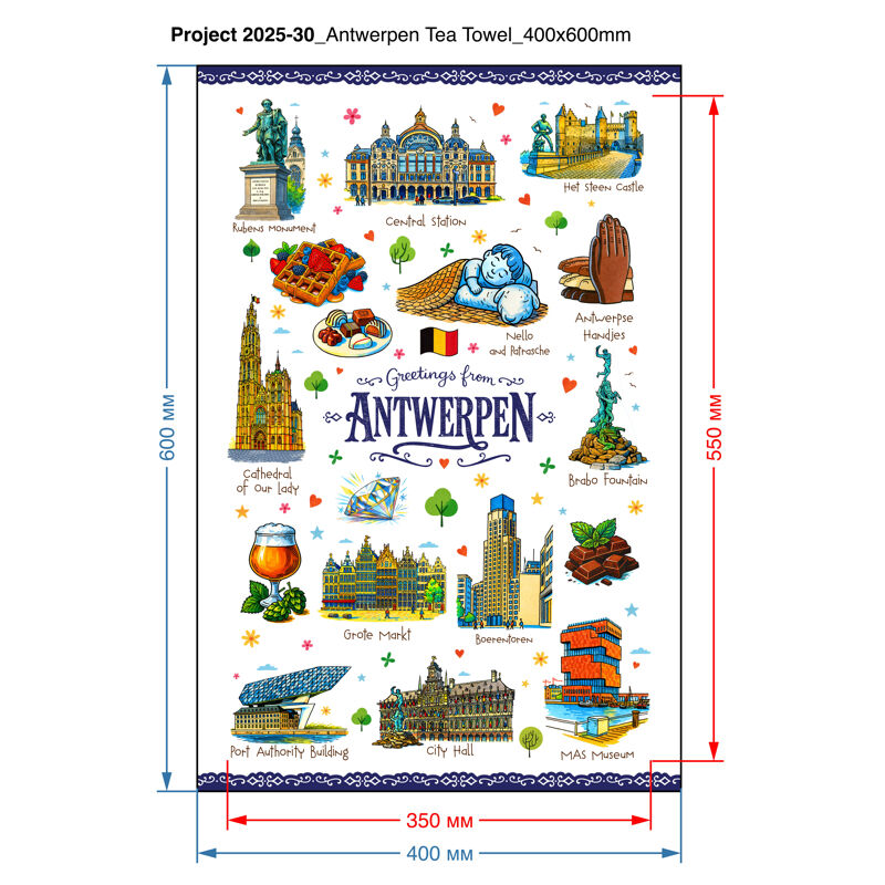T-towel Antwerpen stijl 2