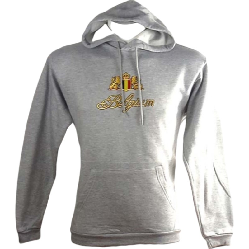 Sw-Sh Hooded Belgium Embroidery Grey