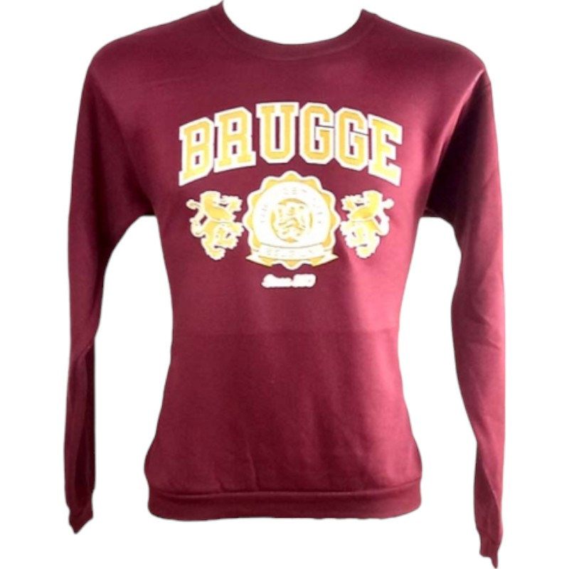 Sw-Sh Non-Hooded Brugge 2 Lions Burgundy