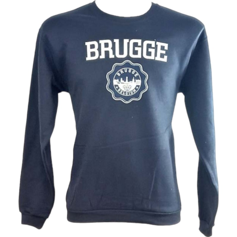 Sweater non-hooded Brugge fl navy L