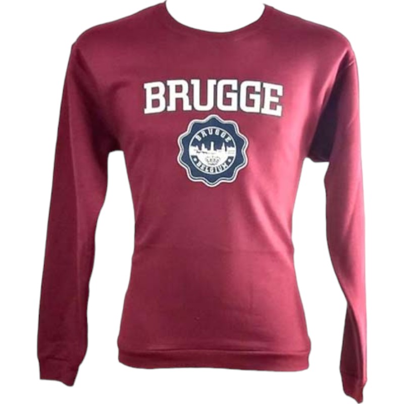 Sw-Sh Non-Hooded Brugge Fl Burgundy