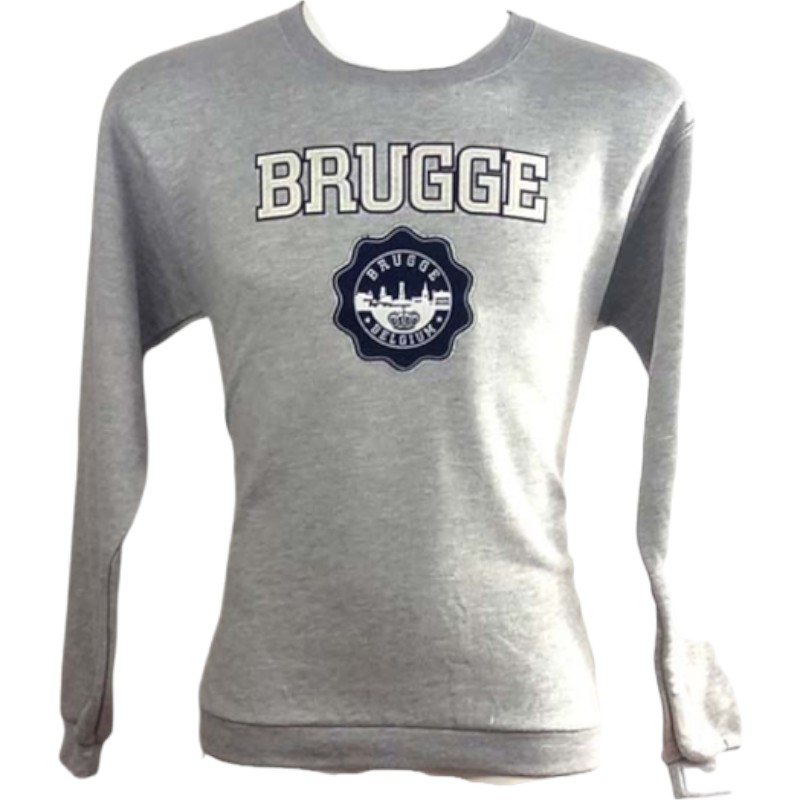 Sweater non-hooded Brugge fl grey XS