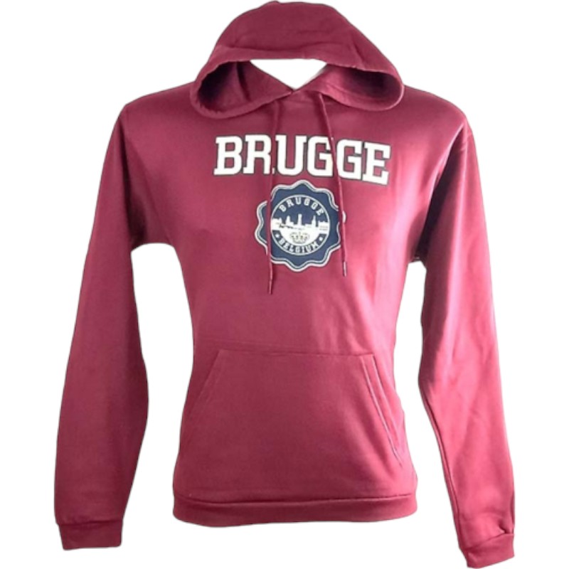 Sw-Sh Hooded Brugge Fl Burgundy