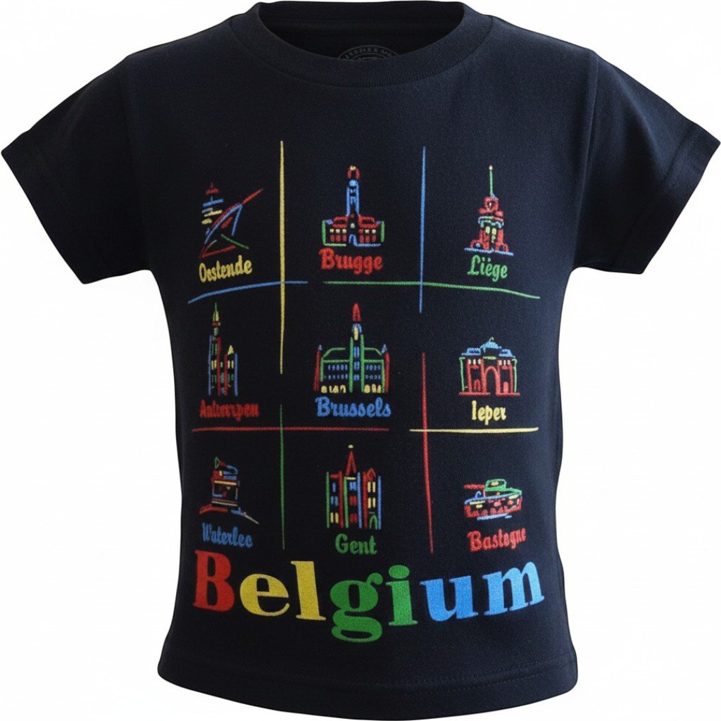 T-shirt kids panorama fluo navy  9-10