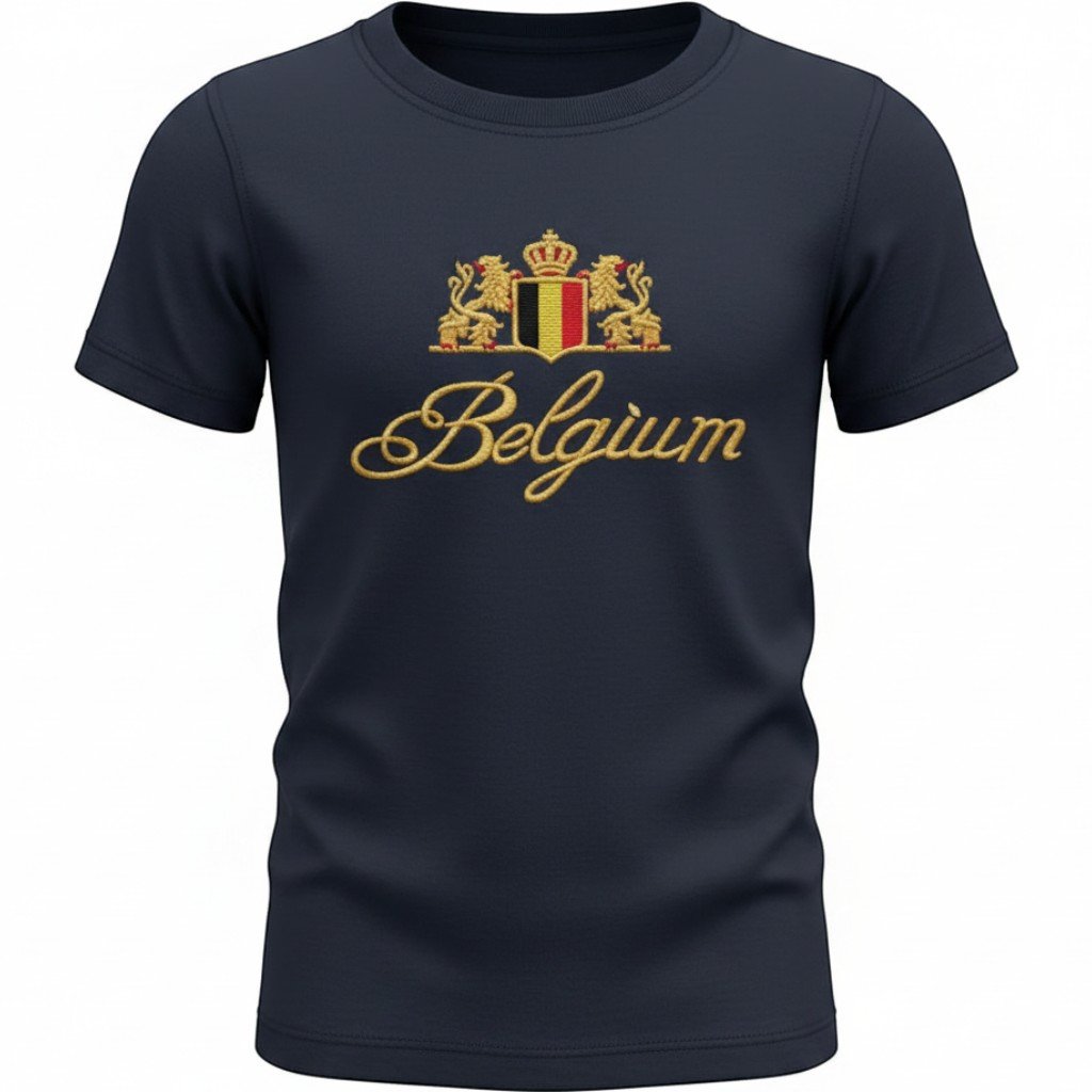 T-shirt kids Belgium embroidery navy  11-12