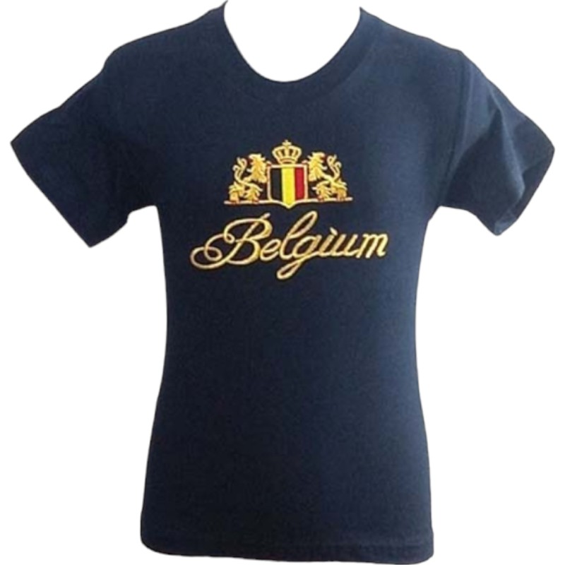 T-Shirt Kids Belgium Embroidery Navy