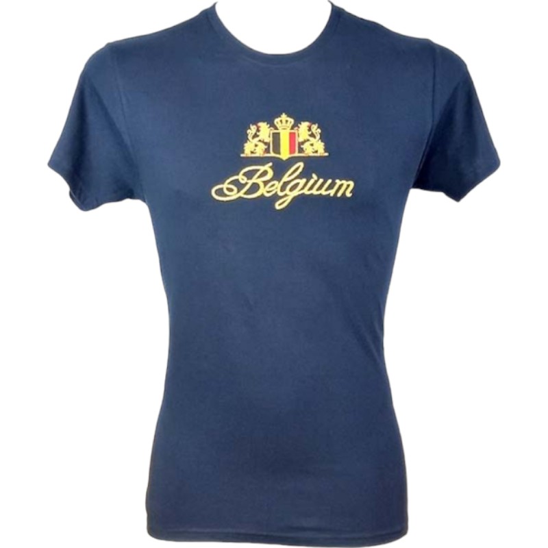 T-shirt adults Belgium embroidery navy L