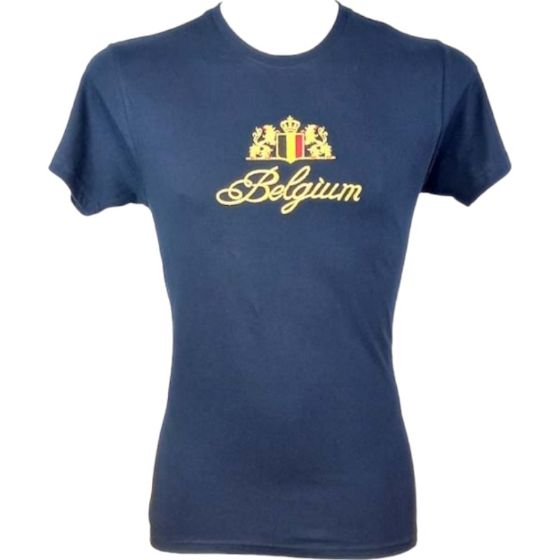 T-Shirt Adults Belgium Embroidery Navy