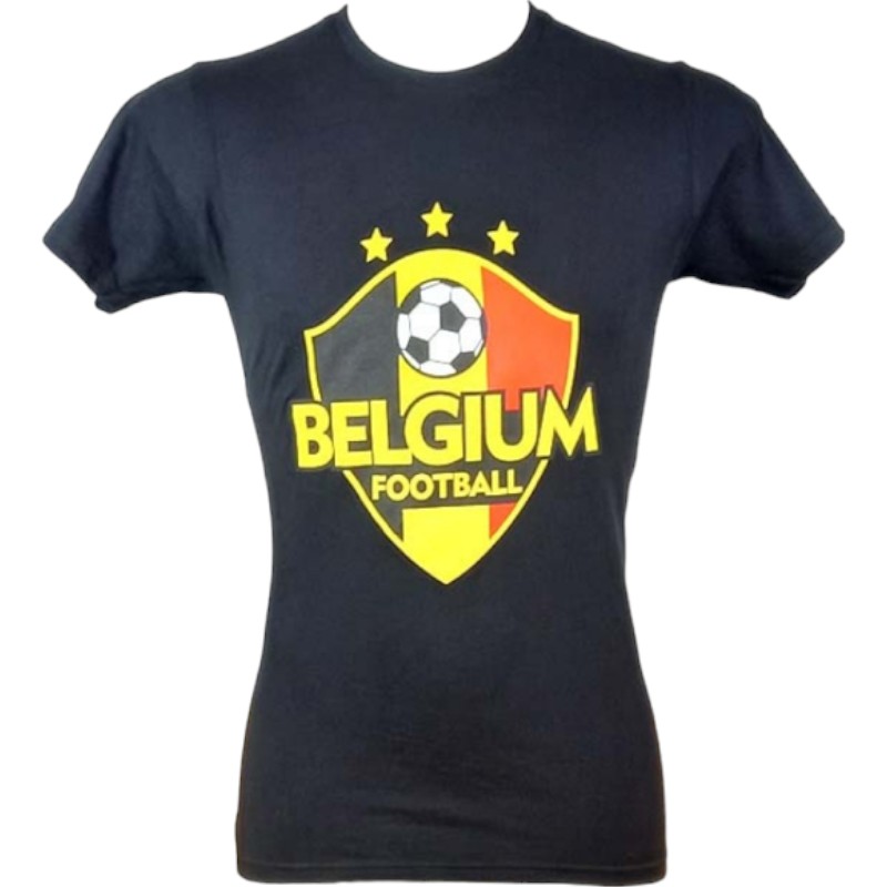 T-Shirt Adults Belgium Foot Black