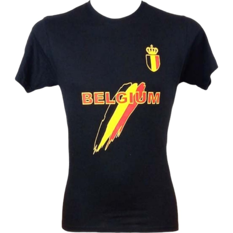 T-Shirt Adults Belgium Stripes Black