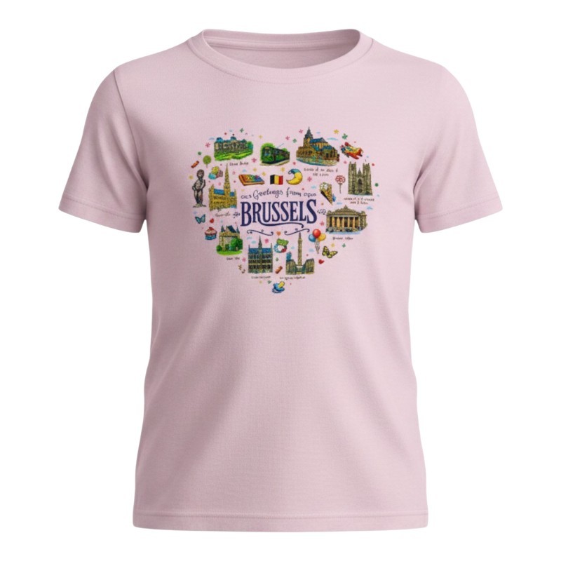 T-Sh kind Brussel hart roze