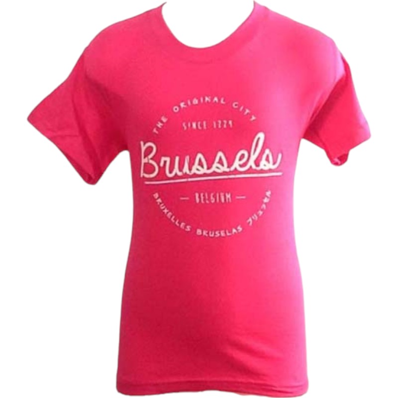 T-shirt kids Brussels original fuchia  1-2