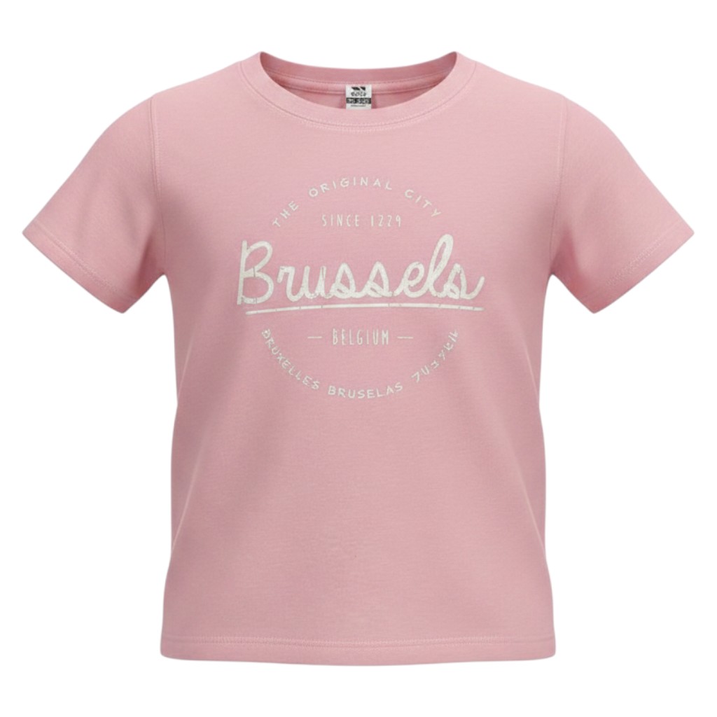 T-shirt kind Brussels original fuchia  9-10