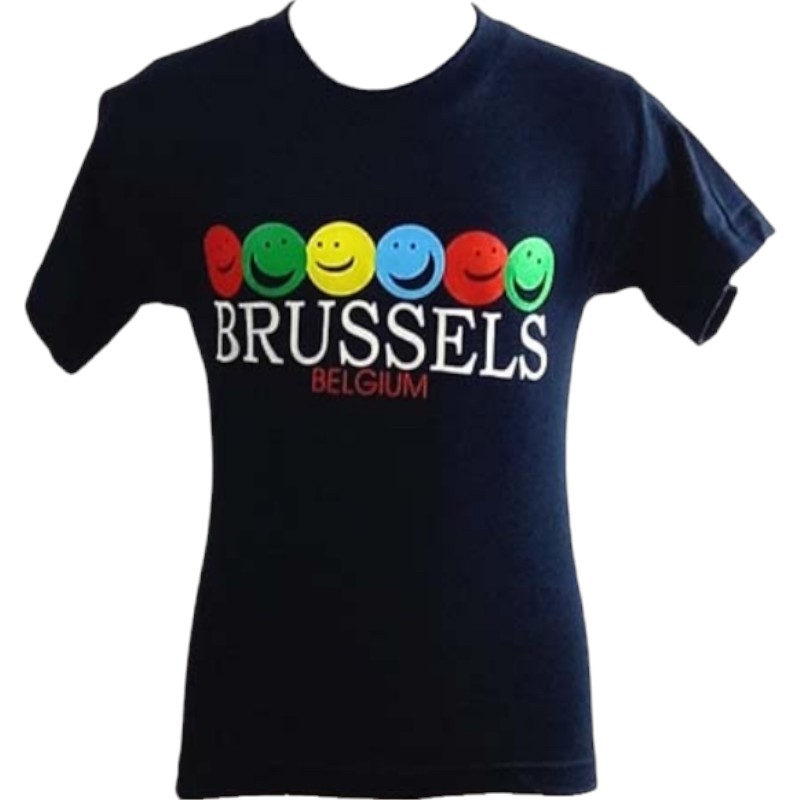 T-Shirt Kids Brussels Faces Navy