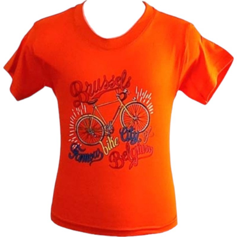 T-Shirt Kids Brussels Famous Bike Orange