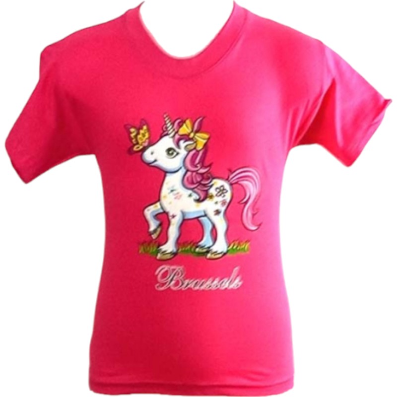 T-Shirt Kids Brussels Unicorn Fuchia 
