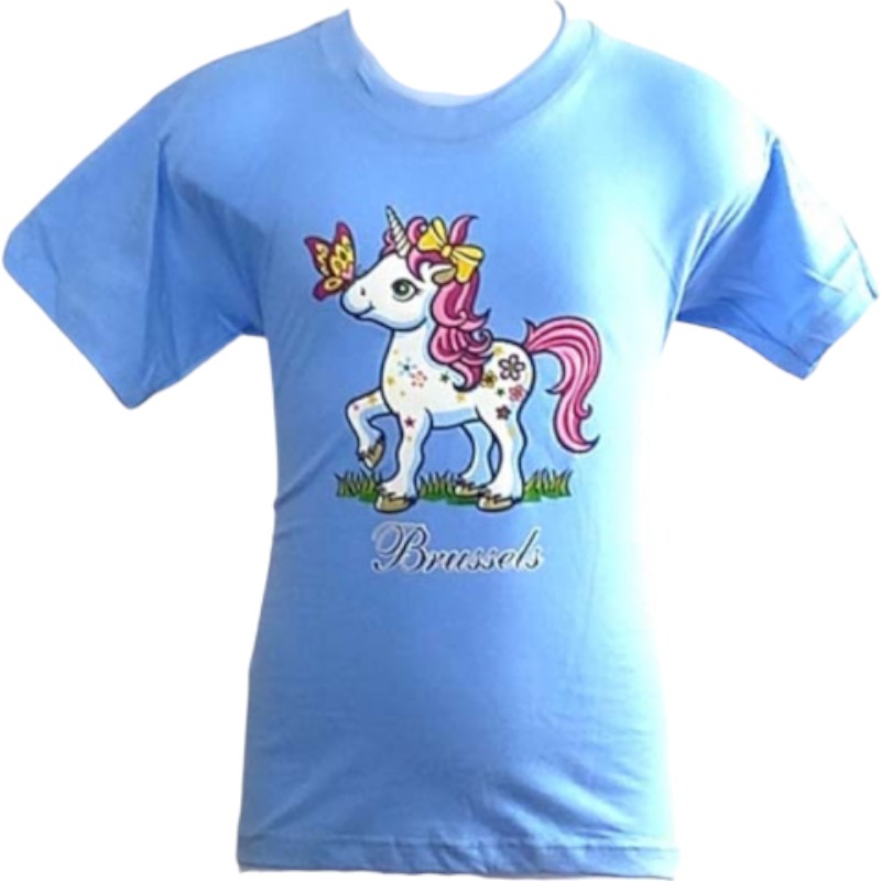 T-Shirt Kids Brussels Unicorn Sky Blue