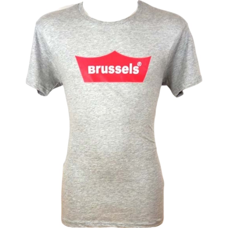 T-Shirt Adults Brussels Red Crown Grey