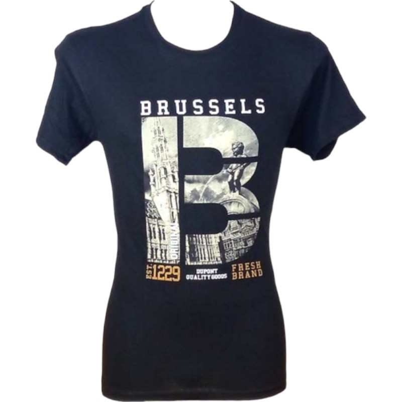 T-Shirt Adults Brussels "B" Black