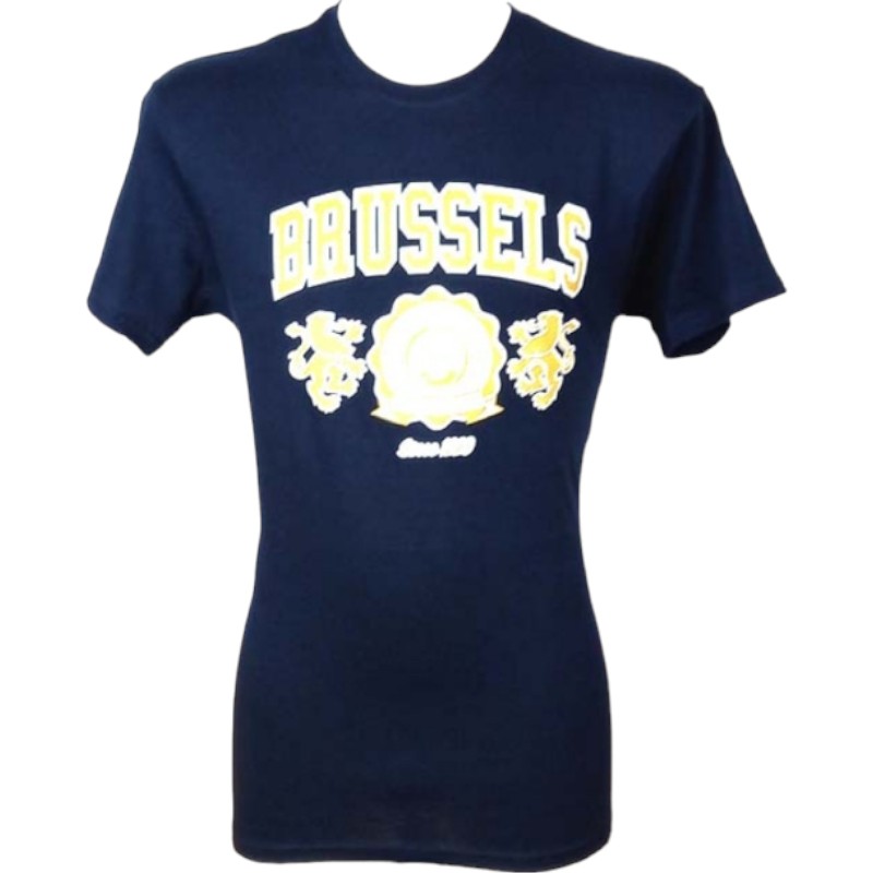 T-shirt adults Brussels 2 lions navy L