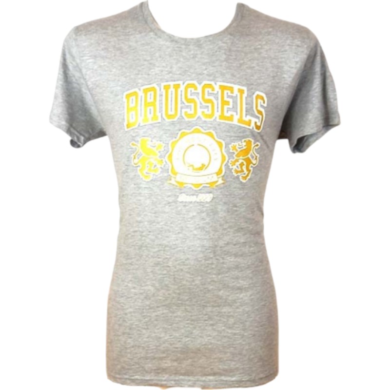 T-shirt adults Brussels 2 lions grey L