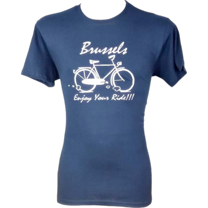 T-shirt adults Brussels ride navy L