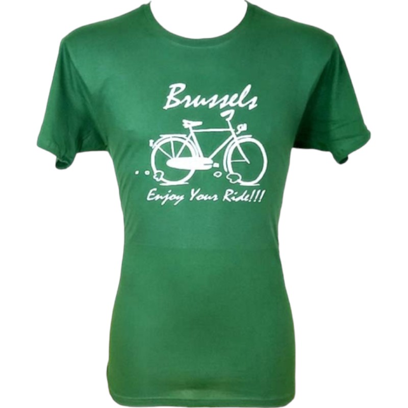 T-shirt adults Brussels ride bottle green L