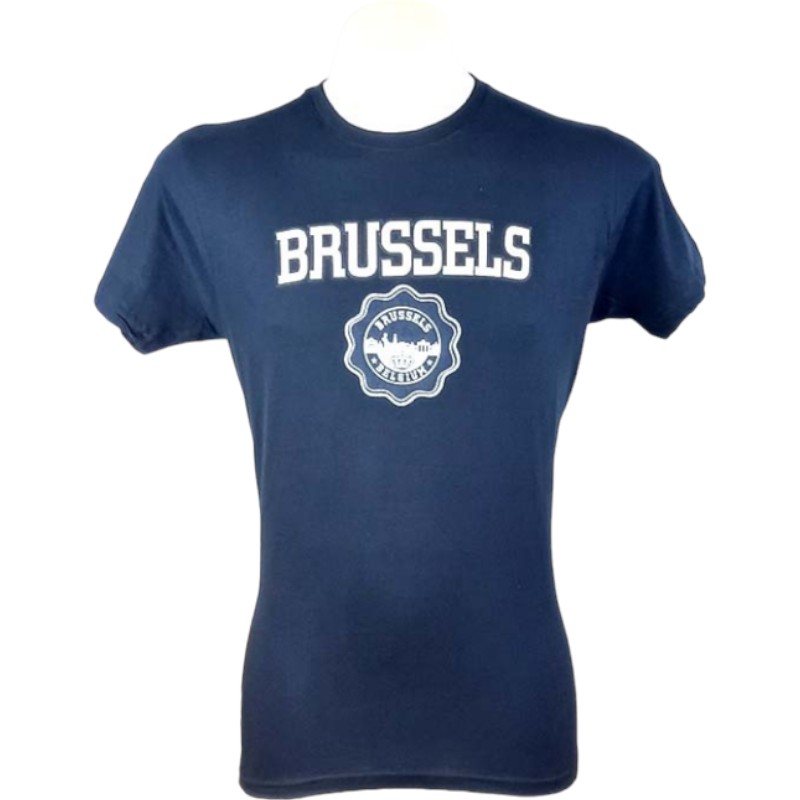 T-shirt adults Brussels fl navy L