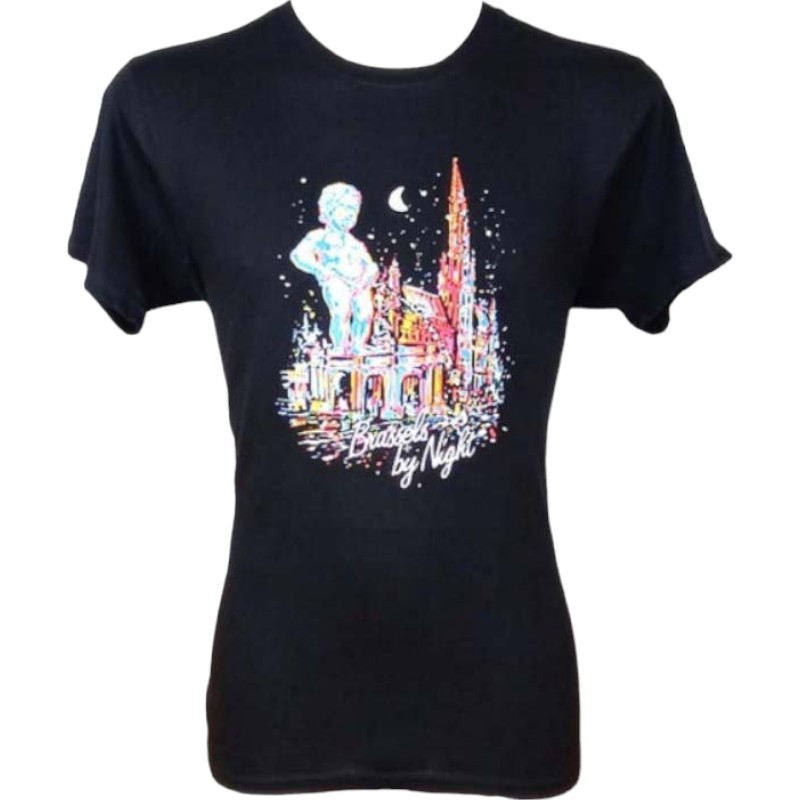 T-Shirt Adults Brussels By Night Black