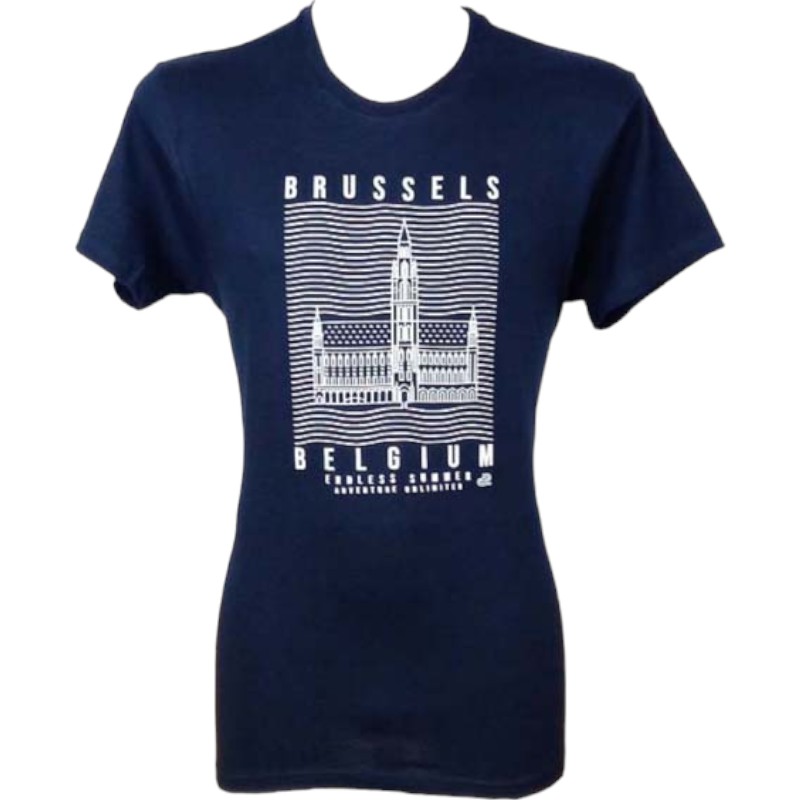 T-shirt adults Brussels summertime navy L