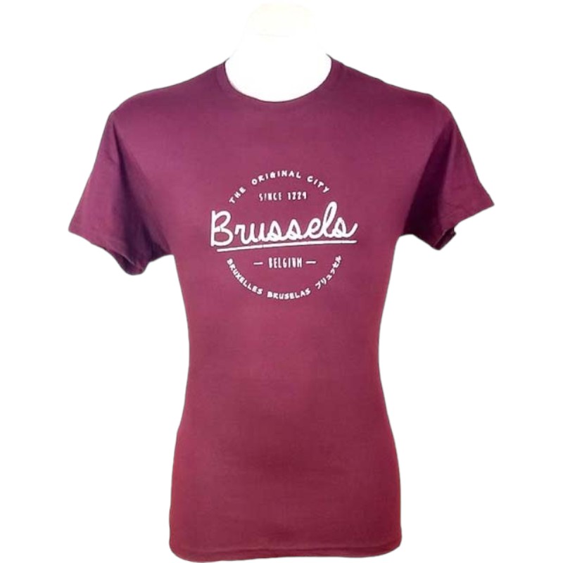 T-shirt adults Brussels original burgundy L