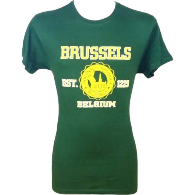 T-Shirt Adults Brussels Yellow Bottle Green