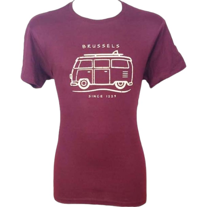 T-shirt adults Brussels surf burgundy L