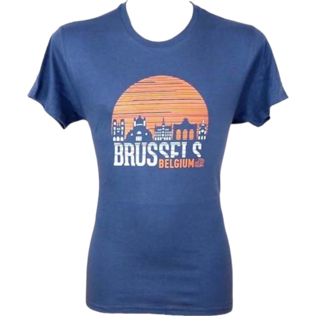 T-shirt adults Brussels sunset denim L