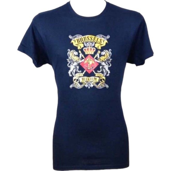 T-shirt adults Brussels shield navy L