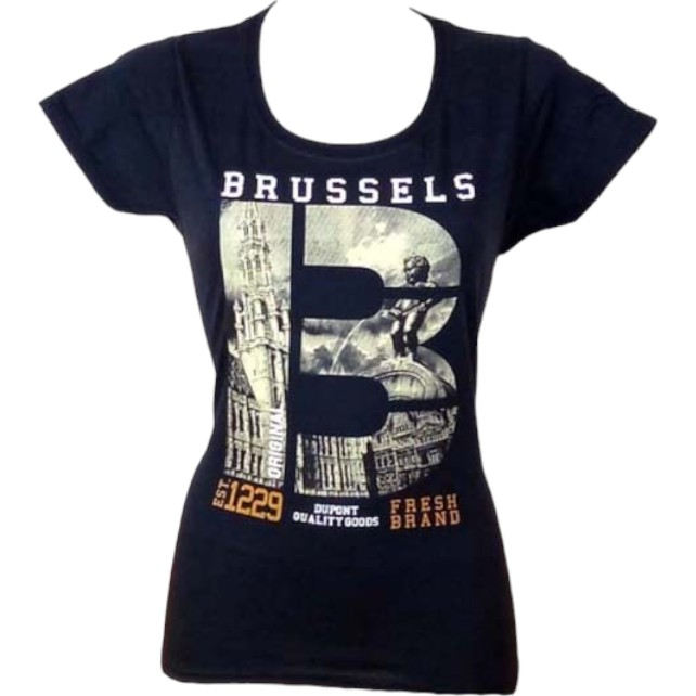T-Shirt Ladies Brussels "B" Black
