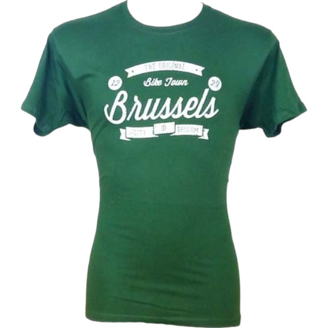 T-Shirt Adults Brussels Bike Town Green