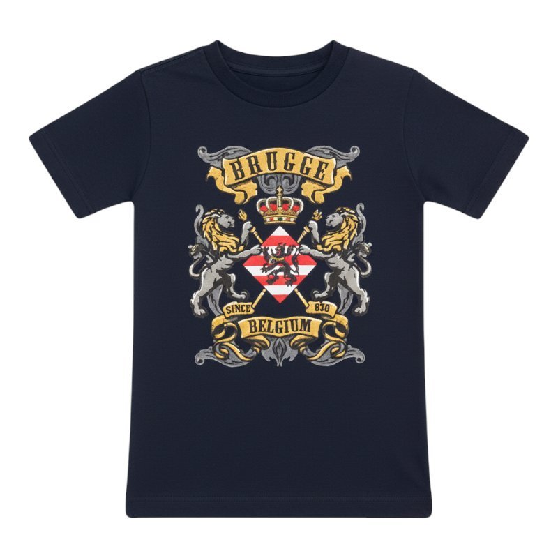 T-shirt kind Brugge shield navy  9-10