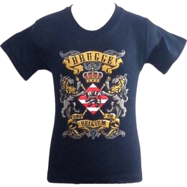 T-shirt kids Brugge shield navy L