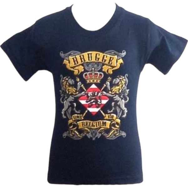 T-Shirt Kids Brugge Shield Navy