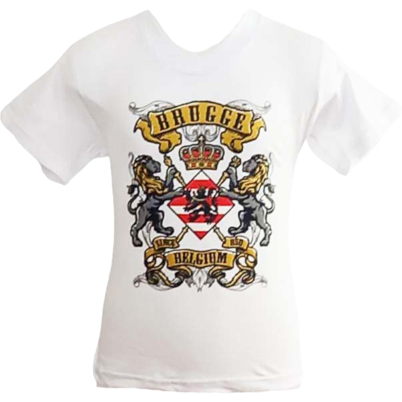 T-Shirt Kids Brugge Shield White